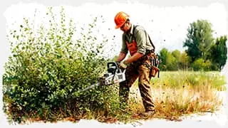 санитарная обрезка кустарника