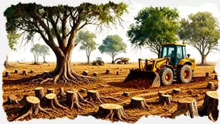 корчевка пней механизированным способом